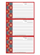 Red Orange Wallpaper Recipe Card Template