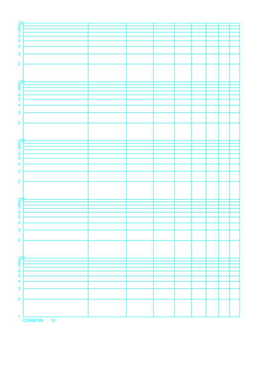 Log-Log Paper With Logarithmic Horizontal Axis (One Decade) And Logarithmic Vertical Axis (Five Decades) On Letter-Sized Paper Printable pdf