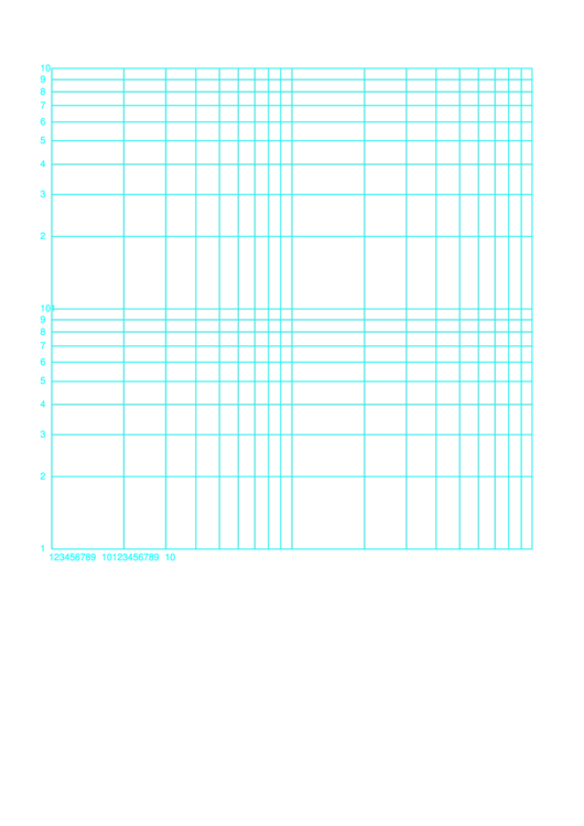 Log-Log Paper With Logarithmic Horizontal Axis (Two Decades) And Logarithmic Vertical Axis (Two Decades) With Equal Scales On Letter-Sized Paper Printable pdf