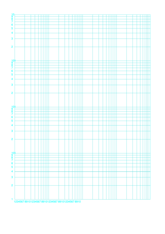 Log-Log Paper With Logarithmic Horizontal Axis (Four Decades) And Logarithmic Vertical Axis (Four Decades) On Letter-Sized Paper Printable pdf