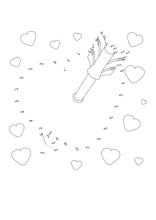 Broken Heart Dot-To-Dot Sheet Printable pdf