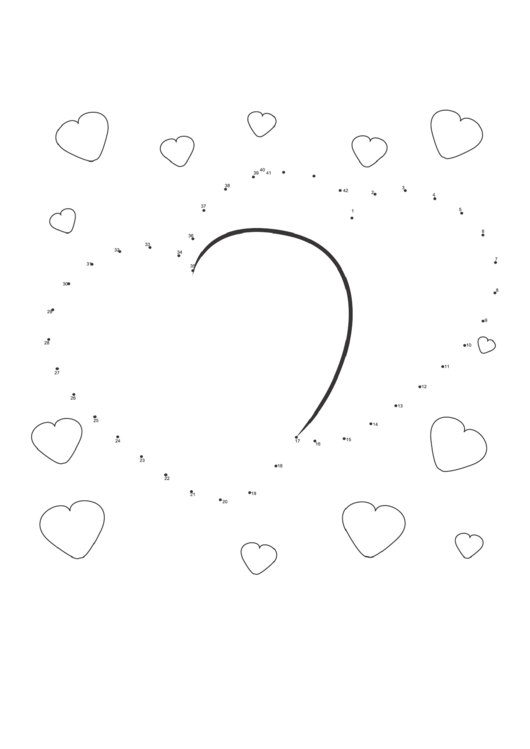 Hearts Dot-To-Dot Sheet Printable pdf