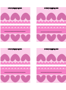 Multiple Hearts Valentines Place Card Template