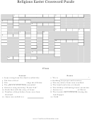 Religious Easter Crossword Puzzle Template Printable pdf
