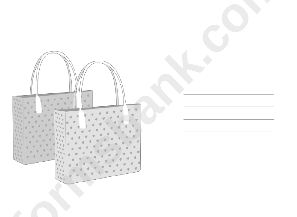 Two Bags Valentine Card Template