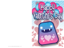 Monster Valentine Card Template