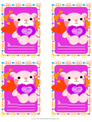 Teddy Bear School Valentines Card Template