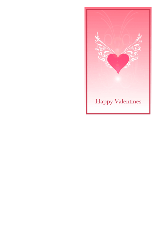 Happy Valentines Valentine Card Template Printable pdf