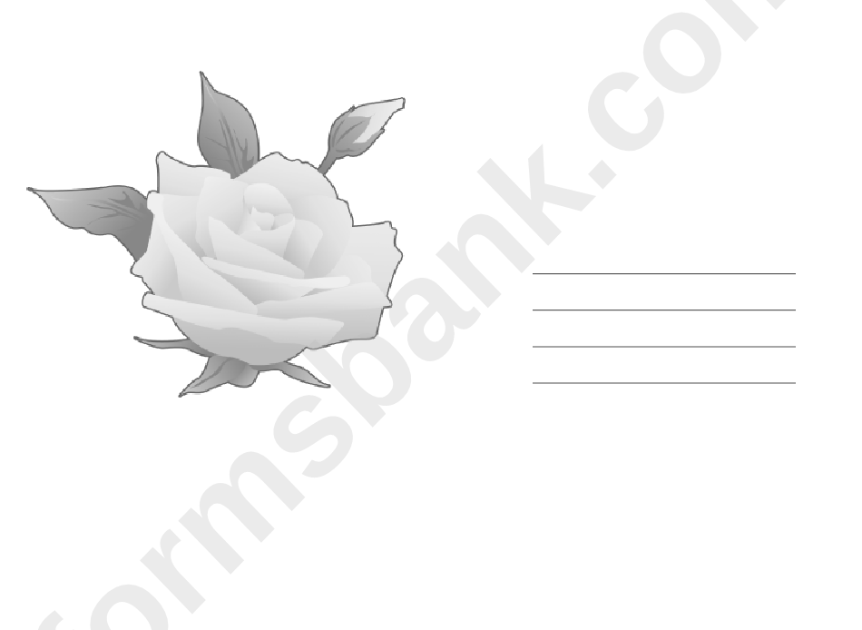 Yellow Roses Valentine Card Template