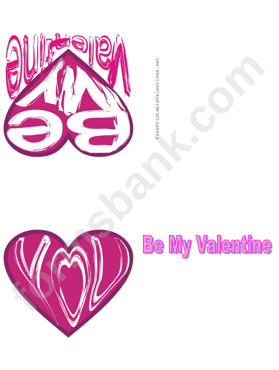 Graffiti Heart Valentine Card Template