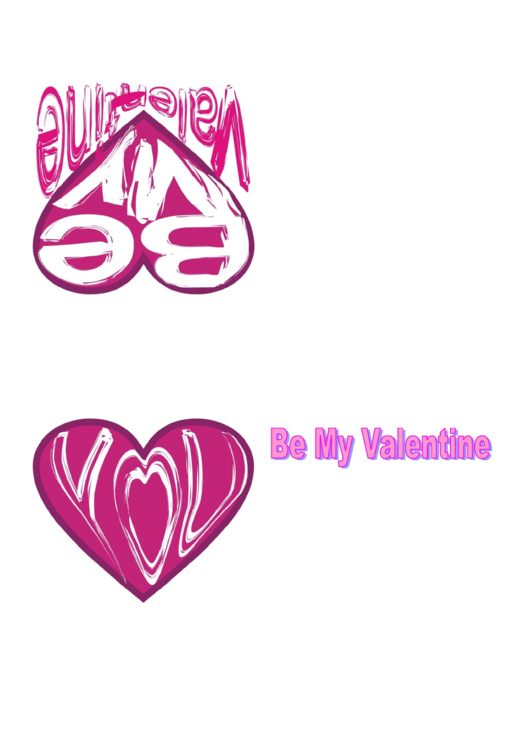 Graffiti Heart Valentine Card Template Printable pdf