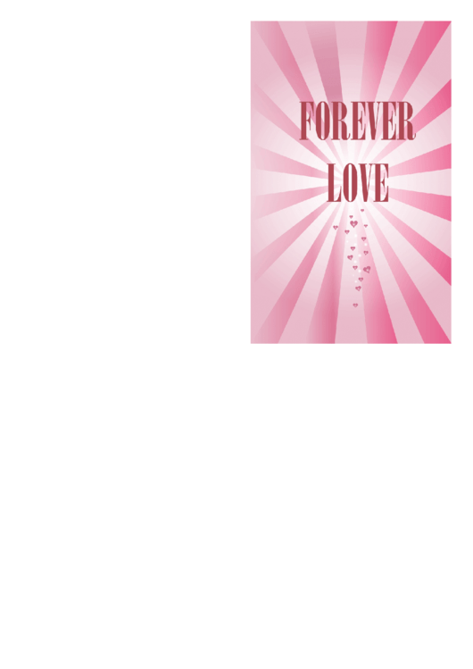 Forever Love Valentine Card Template Printable pdf