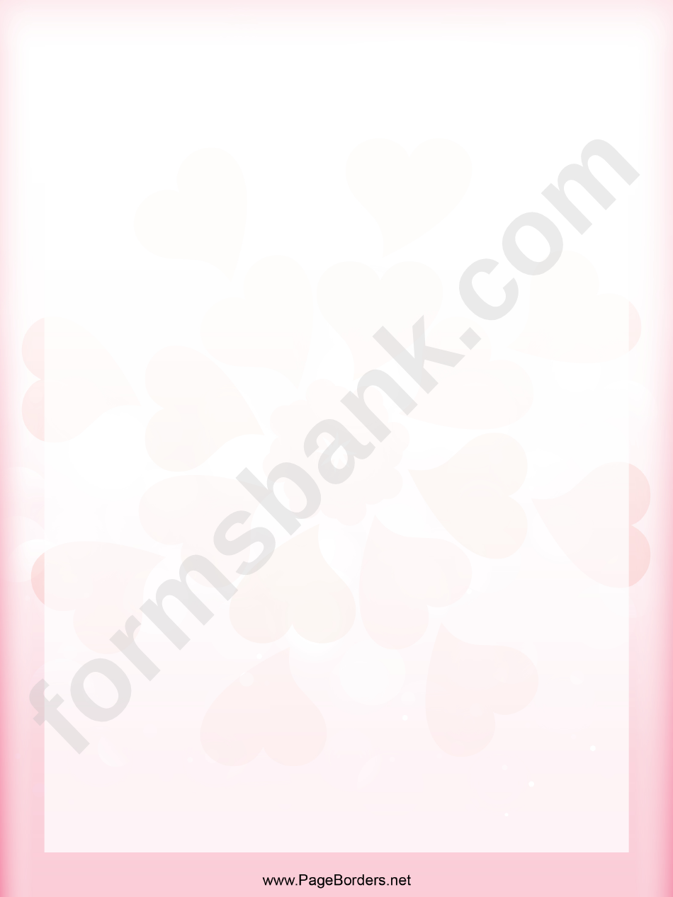 Valentine Hearts Writing Paper Template