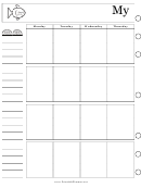 Colorable Two Page Monthly Planner
