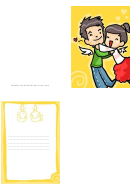 Angel Couple Valentine Card Template
