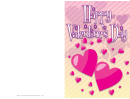 Many Hearts Valentine Card Template