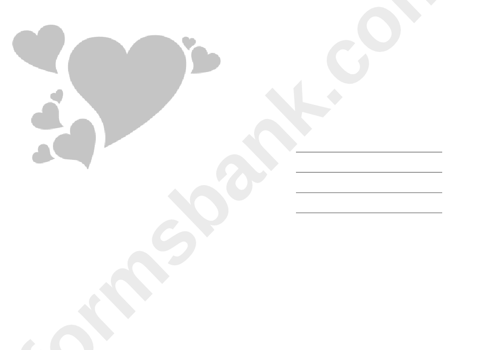 Many Hearts Valentine Card Template