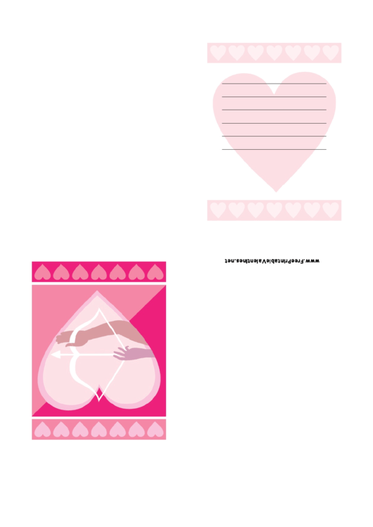 Bow And Arrow Valentine Card Template Printable pdf