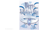 Blue Ring Valentine Card Template