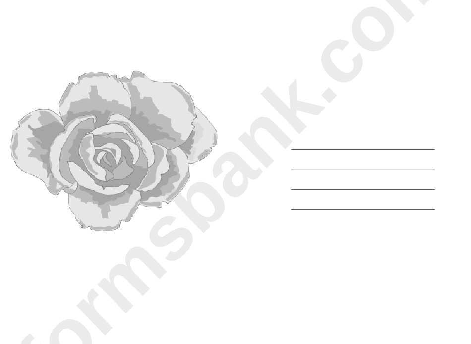Two Flowers Valentine Card Template