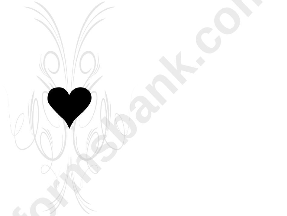 Heart And Sunburst Valentine Card Template