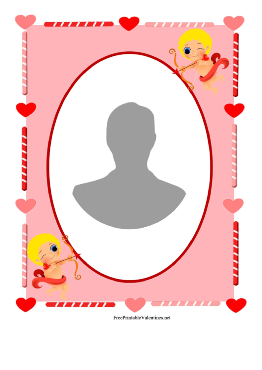 Cupid Valentines Photo Frame Template