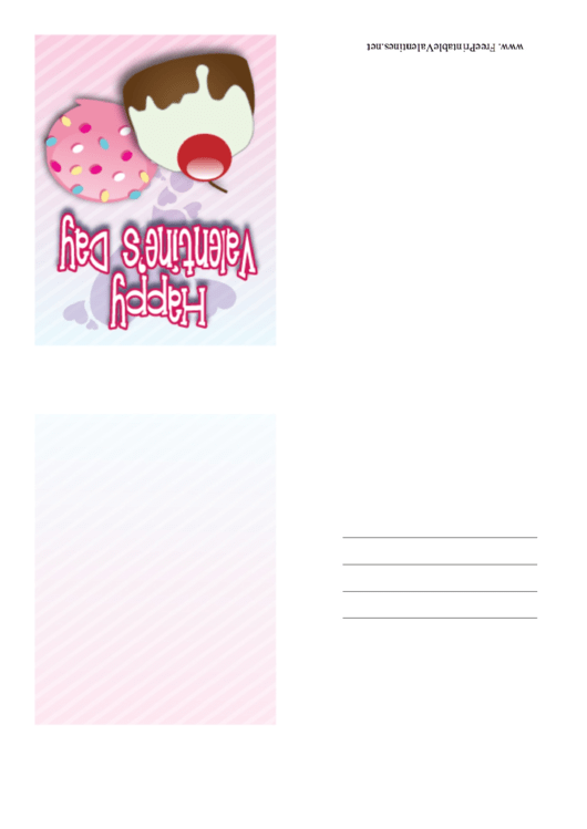 Cherry On Top Small Valentine Card Template