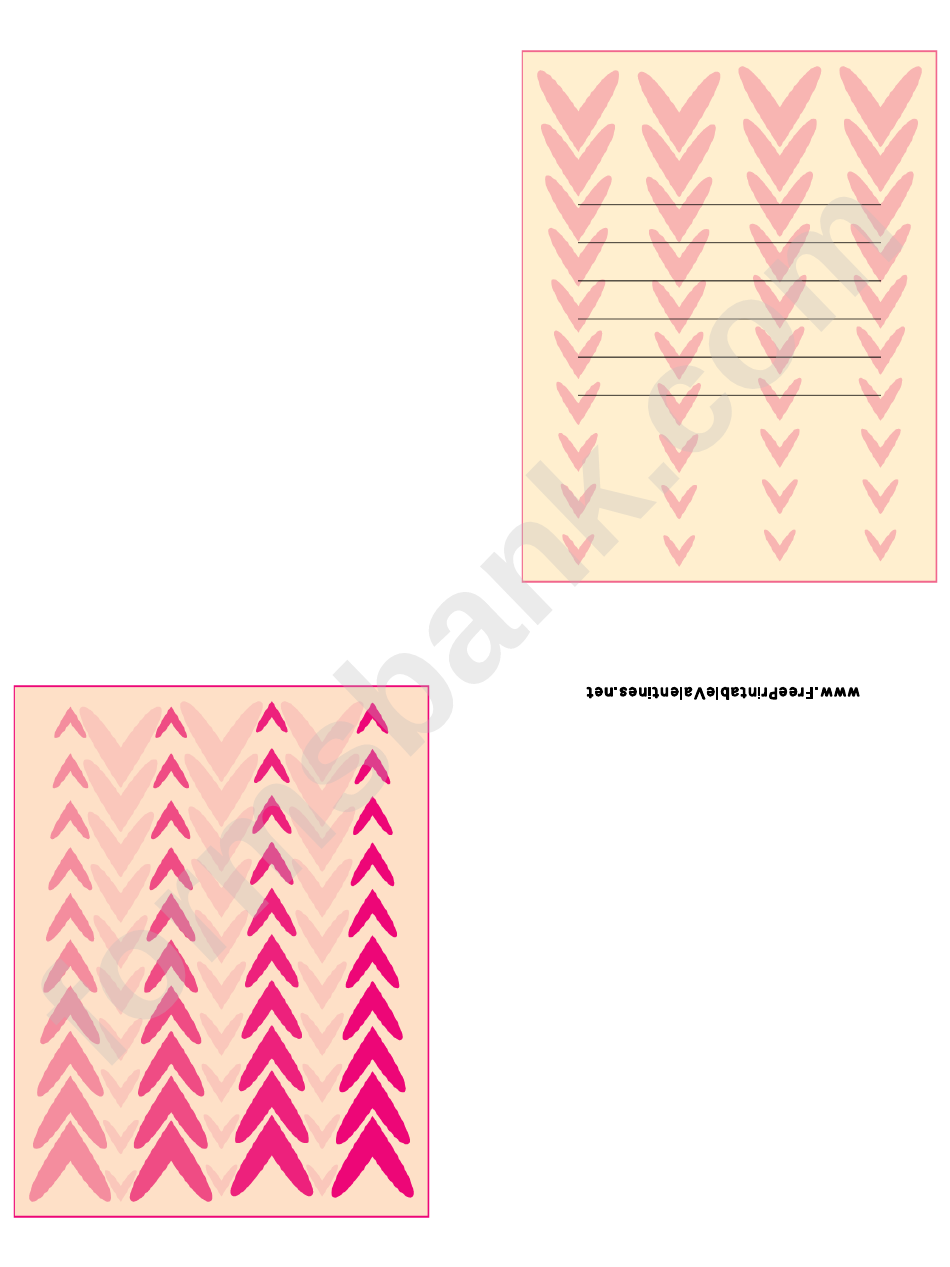 Small Hearts Valentine Card Template