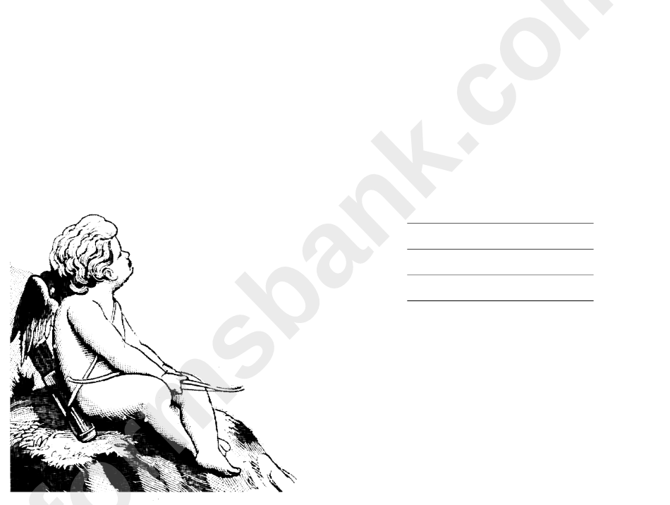Waiting Cupid Valentine Card Template
