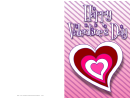 Five Hearts Valentine Card Template