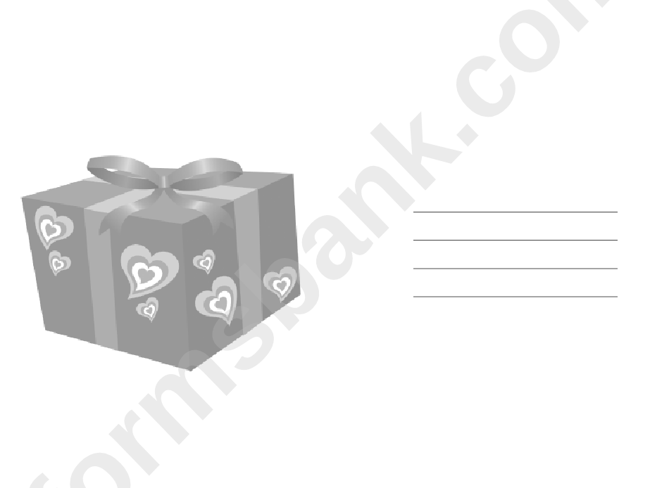 Five Hearts Valentine Card Template