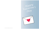 Envelope And Heart Valentine Card Template