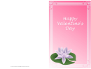 Lily Pad Valentine Card Template