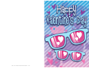 Sunglasses Valentine Card Template