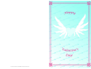 Winged Heart Valentine Card Template Printable pdf