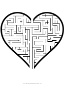 Valentine's Heart Maze Template