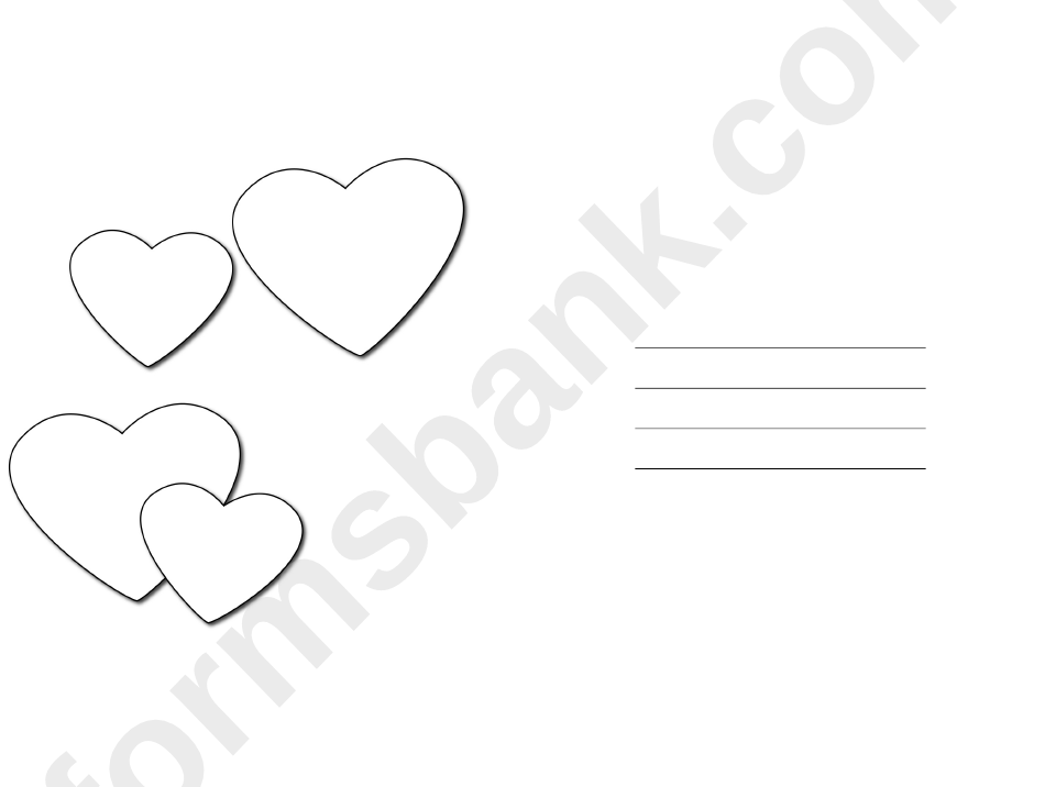 Heart Cutouts Valentine Card Template