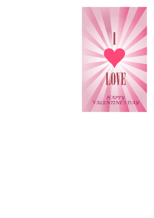 Big Heart Valentine Card Template Printable pdf