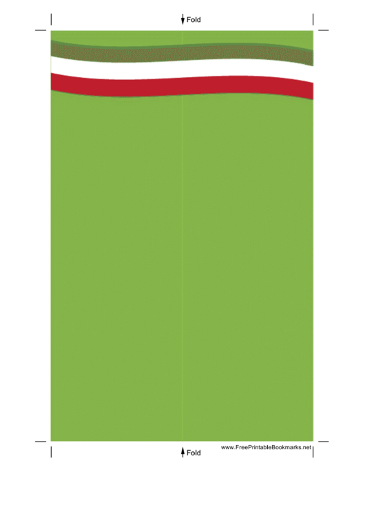 Green Bookmark Template Printable pdf