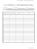 Pcr Sample Data/log Sheet