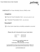 Power Mobility Device Evaluation Form