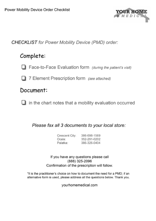 Power Mobility Device Evaluation Form Printable pdf