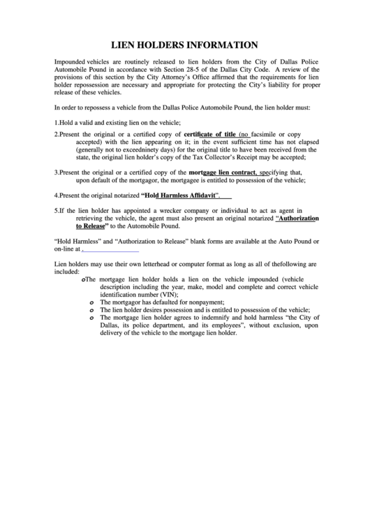 Hold Harmless Affidavit Printable pdf