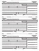 Fillable California Form 100-Es - Corporation Estimated Tax - 2012 Printable pdf