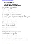 Come On Eileen - Dexys Midnight Runners Sheet Music Printable pdf