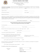 License Verification Form - Louisiana State Board Of Examiners Of Psychologists