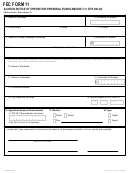 Fec Form 11 - 24-hour Notice Of Opposition Personal Funds Amount