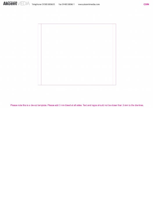 Square Die-Cut Template Printable pdf
