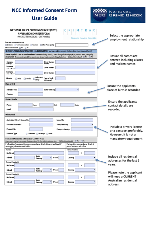 Ncc Informed Consent Form User Guide Printable pdf