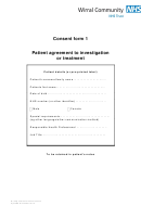 Patient Agreement To Investigation Or Treatment Printable pdf